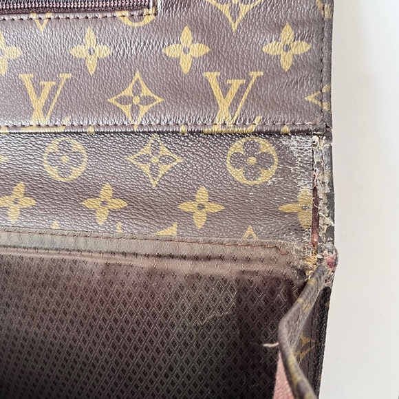 Louis Vuitton Vintage 80s Monogram Document Folding Laptop Portfolio Clutch - Picture 15 of 15